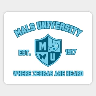 MALS University (Where Zebras Are Heard & Butterfly) Sticker